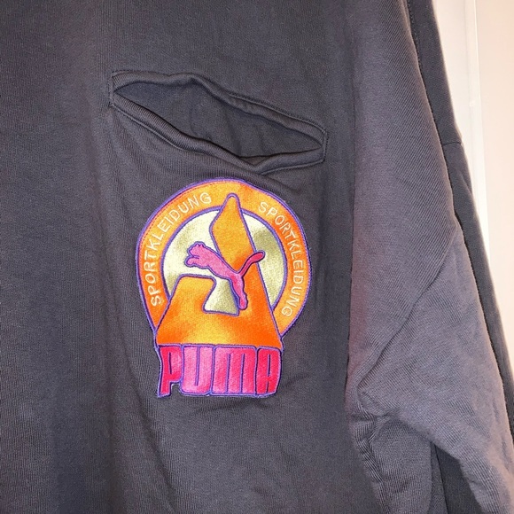 Men’s dark gray puma crew neck sweatshirt - Picture 2 of 5